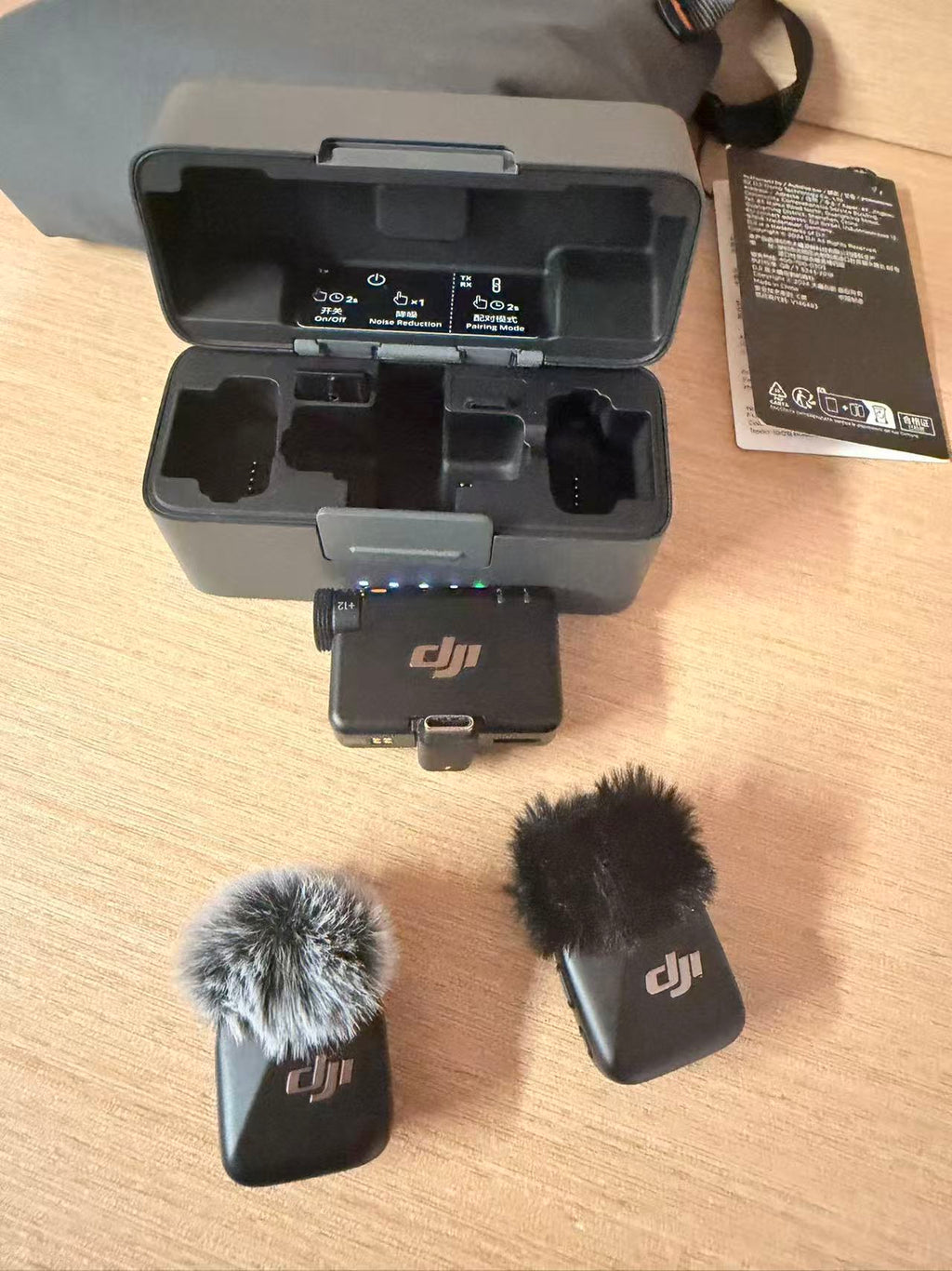 Wireless Microphone System (2TX + 1RX) – Pro Lavalier Mics with Charging Case