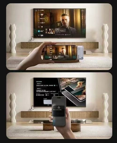 LLANO S850 Wireless Screen Mirroring Dongle – Plug & Play HDMI Adapter for iPhone, Android, Laptop | 5G Dual-Band, 50M Range.