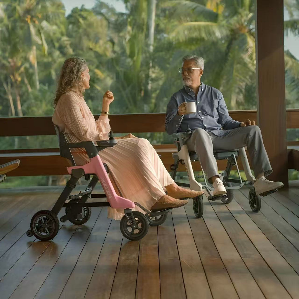 Roamate Lightweight Folding Electric Wheelchair – 37lbs, One-Step Fold