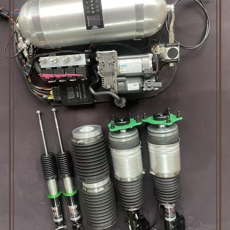 Universal Air Suspension Conversion Kit – Complete System with Compressor, Tank, Bags & Shocks | Adjustable Ride Height for Trucks, SUVs & Sedans