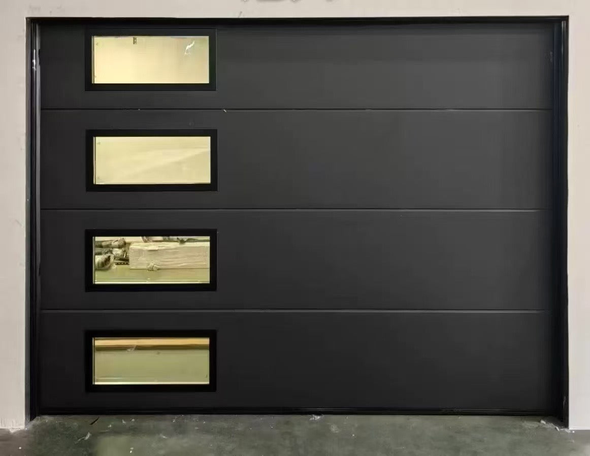 Premium Aluminum Sectional Garage Doors & Rolling Shutters | Custom Wood Grain, Glass & Porthole Designs