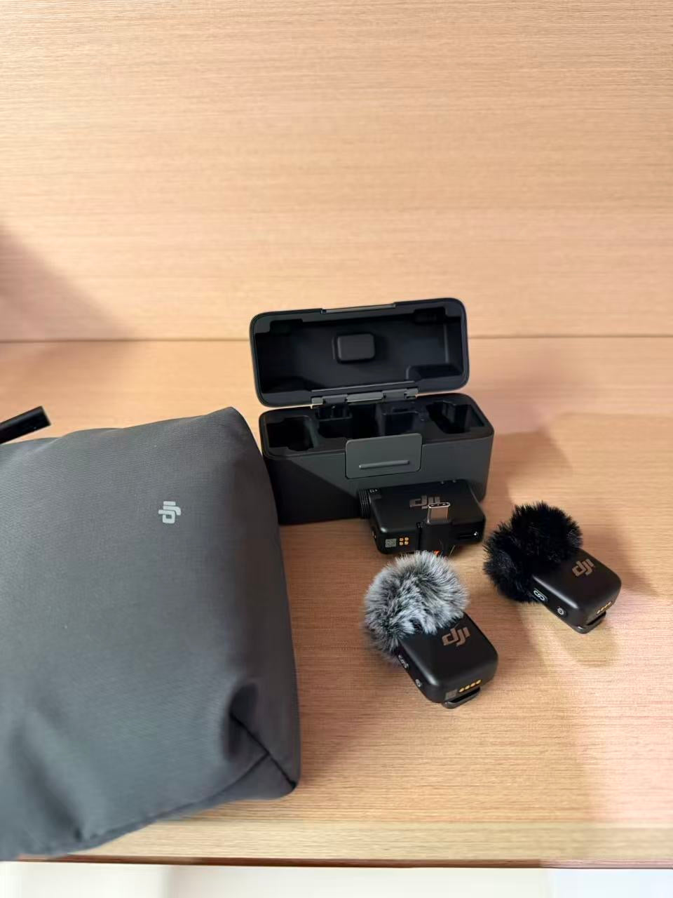 Wireless Microphone System (2TX + 1RX) – Pro Lavalier Mics with Charging Case