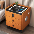 Smart Nightstand with Wireless Charger & LED Lights | Modern 3-Drawer Bedside Table