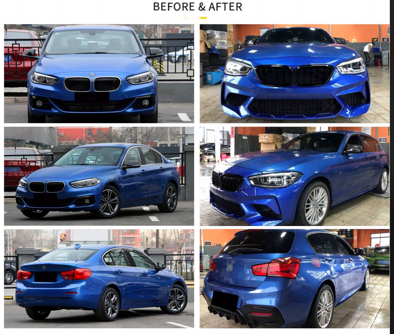 After Market Body Kit Compatible with 2011-2018 BMW 1 Series F20 (NOT OEM PART)