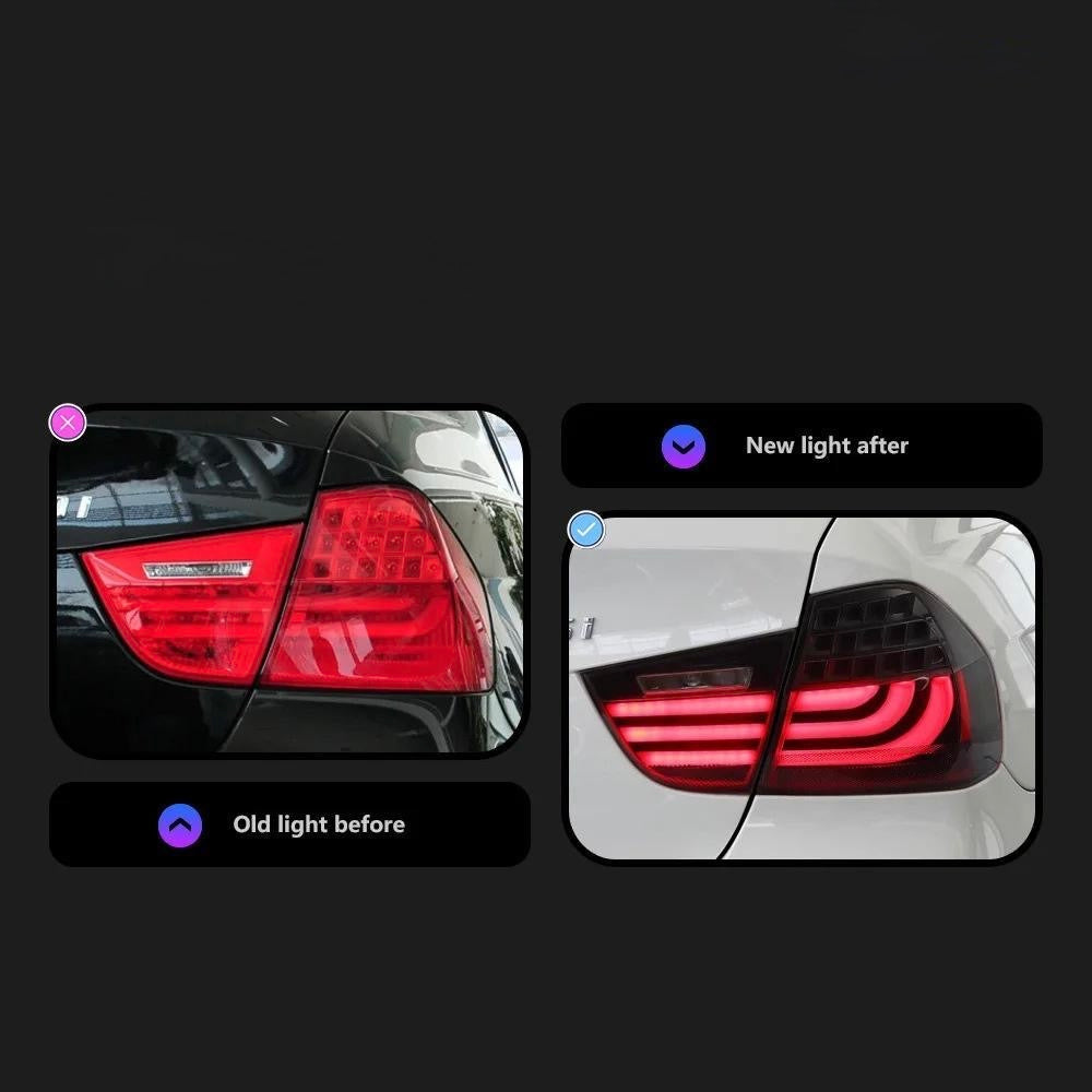 Aftermarket Sequential LED Tail Lights compatible with 2005-2012 E90/E92 | Smoked & Red Lens Options (NOT OEM PART)